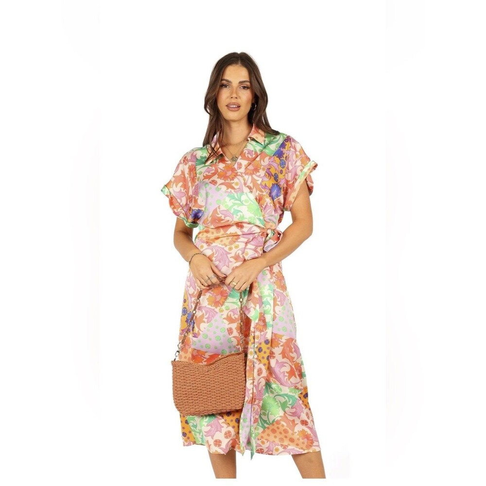 Dress Forum Womens Harlow Midi Dress Medium Summer
Green
